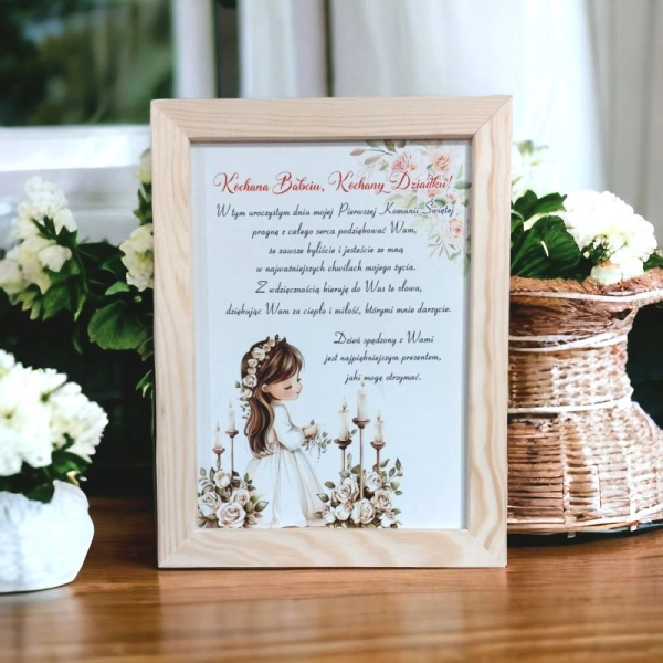 Podziękowanie dla Dziadków - dziewczynka