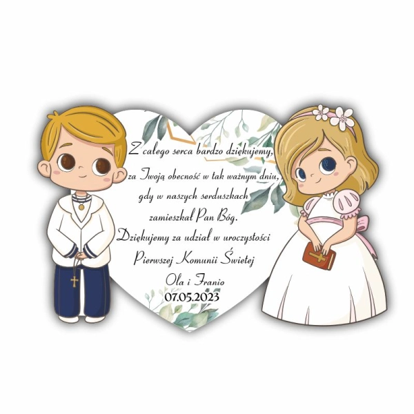 Podziękowanie dla gości - Para Bliźniąt Blond