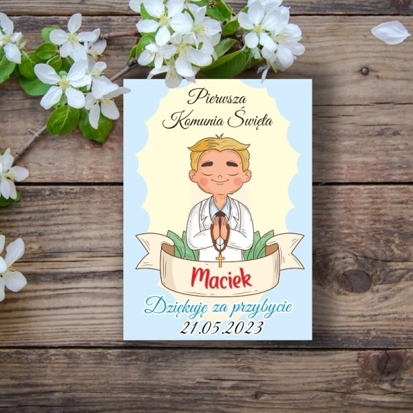 Podziękowanie dla gości - Chłopak BLOND - Prostokąt