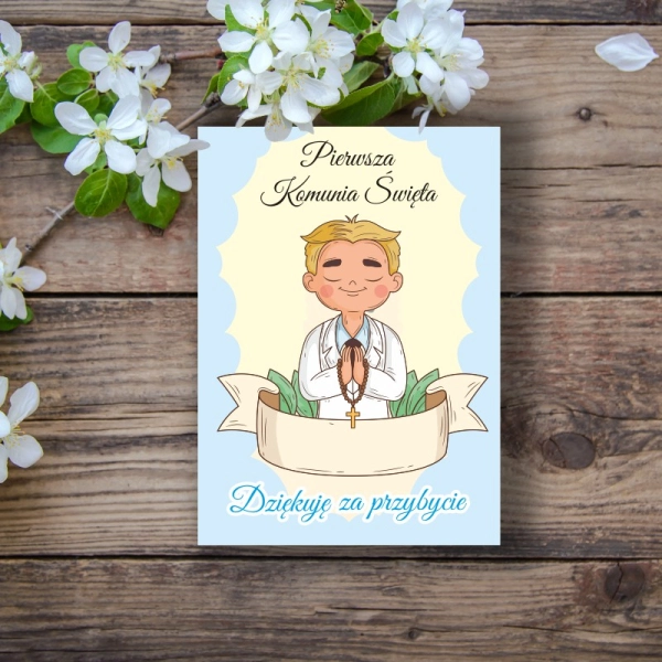 Podziękowanie dla gości - Chłopak BLOND - Prostokąt