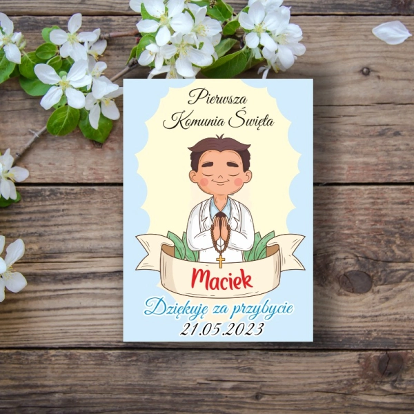 Podziękowanie dla gości - Chłopak BRĄZ - Prostokąt