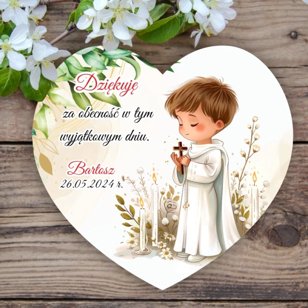 Podziękowanie dla gości - serce Chłopak N1