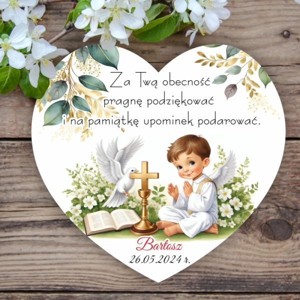 Podziękowanie dla gości - serce Chłopak N2