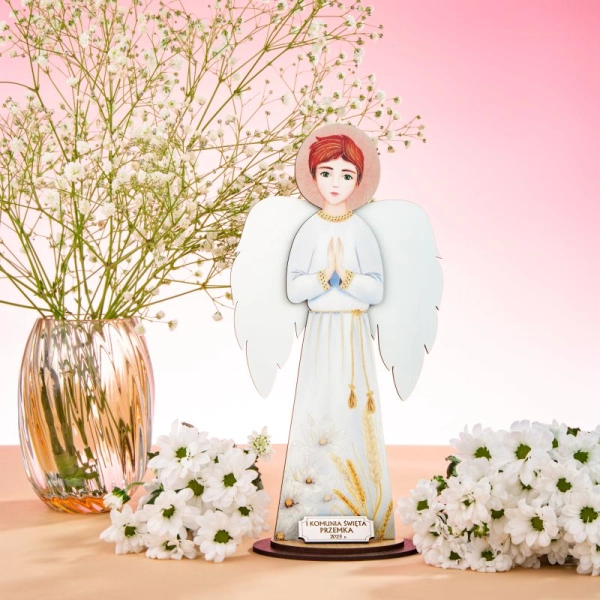 Aniołek dla chłopca – pamiątka uroczystości Pierwszej Komunii