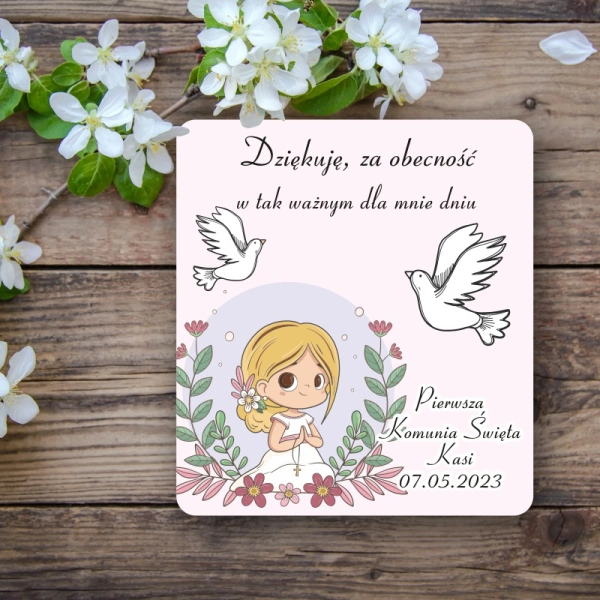 Podziękowanie dla gości - Dziewczynka BLOND N1