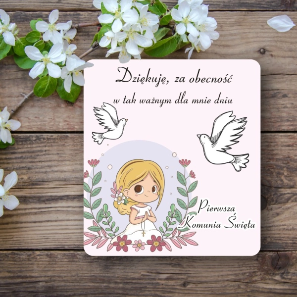 Podziękowanie dla gości - Dziewczynka BLOND N1