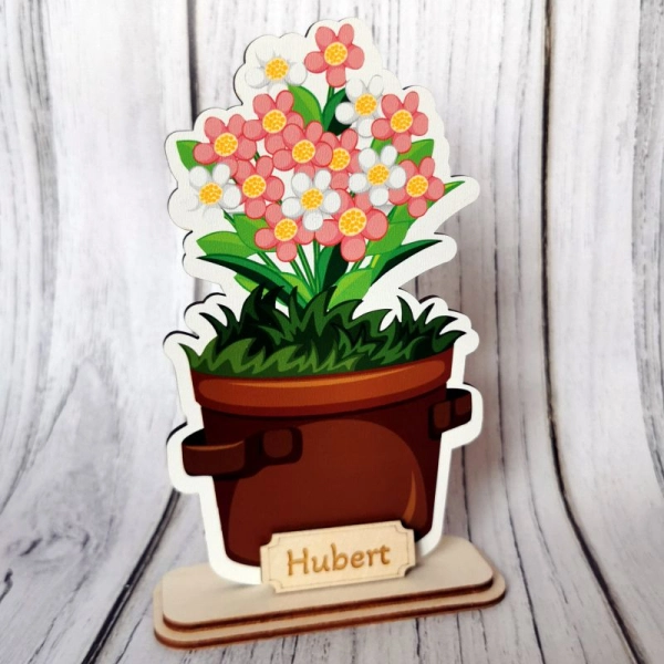 Kolorowe kwiaty w doniczce POLNE KWIATY