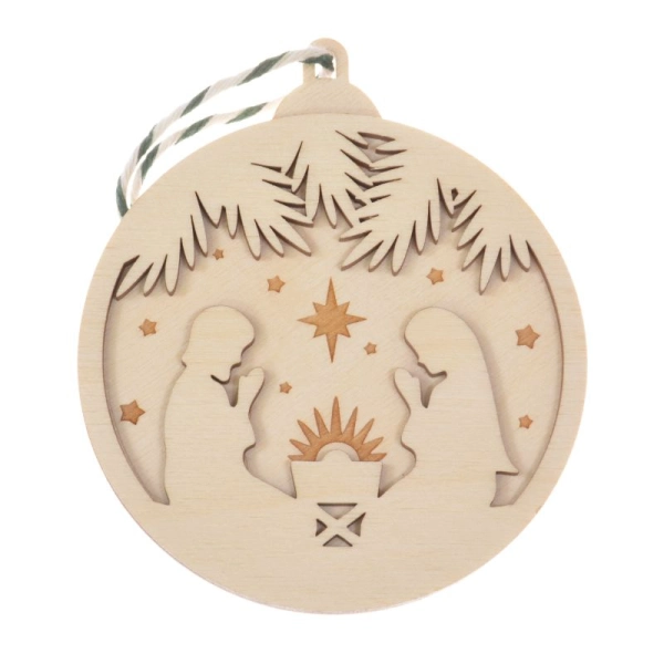 Drewniana bombka z grawerem N28+ gratis