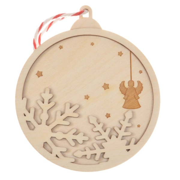 Drewniana bombka z grawerem N32+ gratis