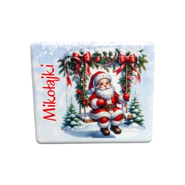 Drewniany magnes Układanka Mikołaj N2