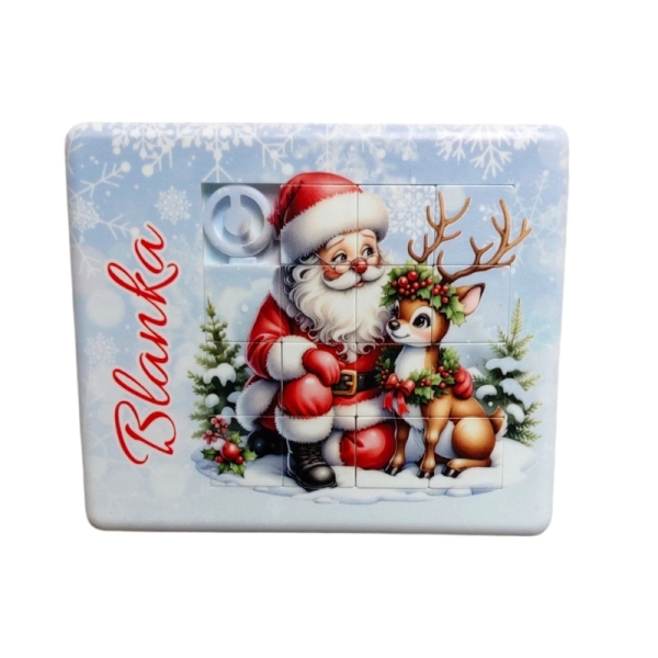 Drewniany magnes Układanka Mikołaj N4