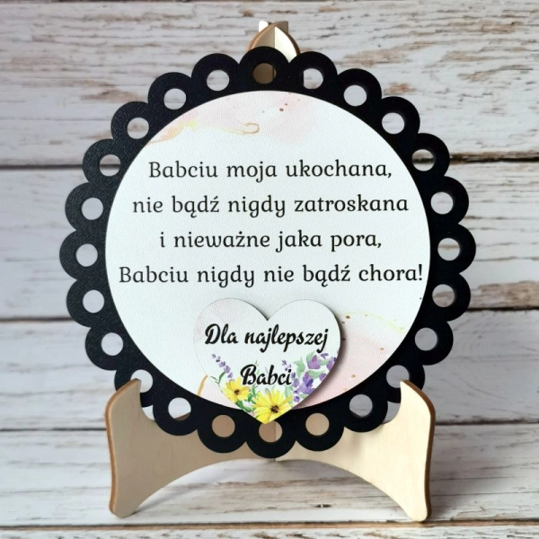 Laurka dla babci na dzień babci i dziadka do postawienia