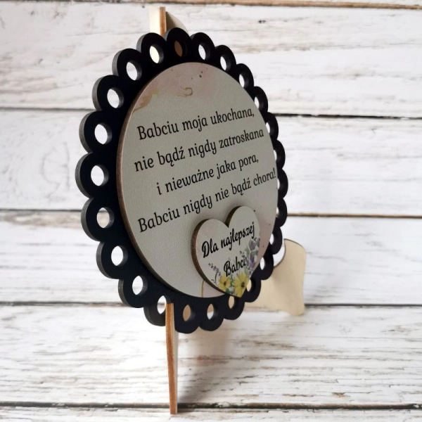 Laurka dla babci na dzień babci i dziadka do postawienia