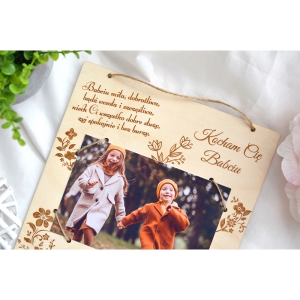 ramka na zdjęcie z wierszykiem dla babci