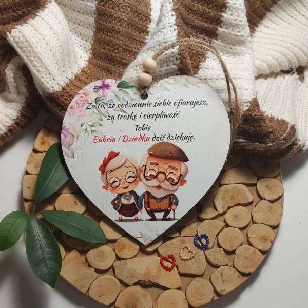 Prezent dla Babci i Dziadka- kolorowa zawieszka dla Dziadków N2