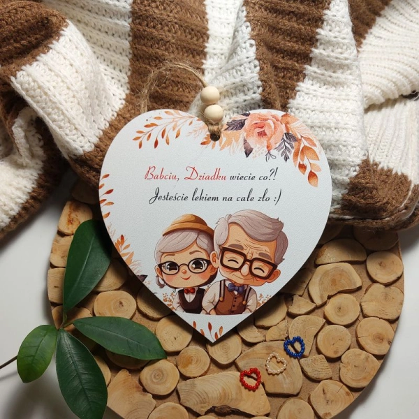 Prezent dla Babci i Dziadka- kolorowa zawieszka dla Dziadków N1