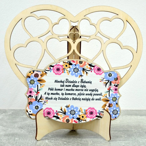 Tabliczka na sztaludze z dedykacją DLA DZIADKÓW N2