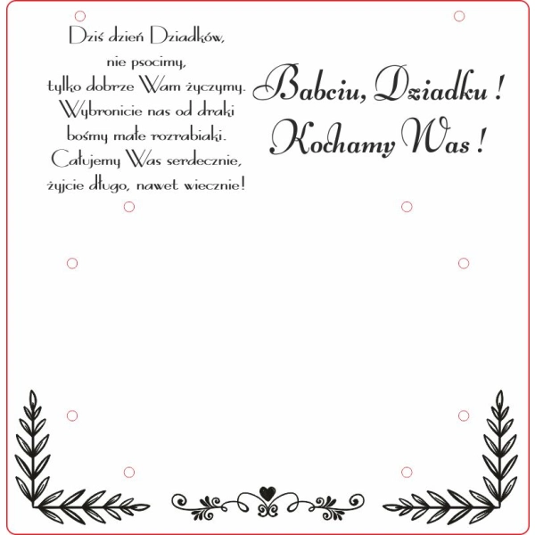 Grawerowane ramka na zdjęcie DLA BABCI I DZIADKA