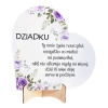 serce z wierszykiem dla babci i dziadka postawione na sztaludze