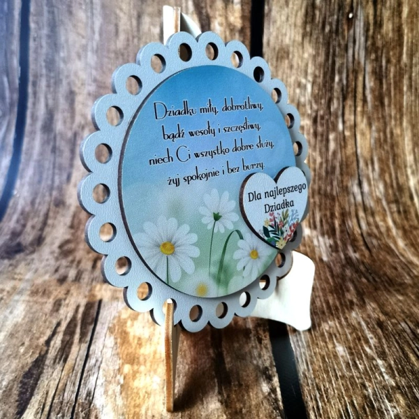 Laurka dla dziadka do postawienia na dzień babci i dziadka