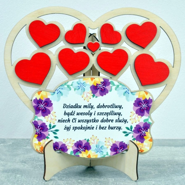 Tabliczka na sztaludze z dedykacją DLA DZIADKA N1
