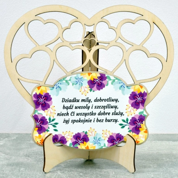 Tabliczka na sztaludze z dedykacją DLA DZIADKA N2
