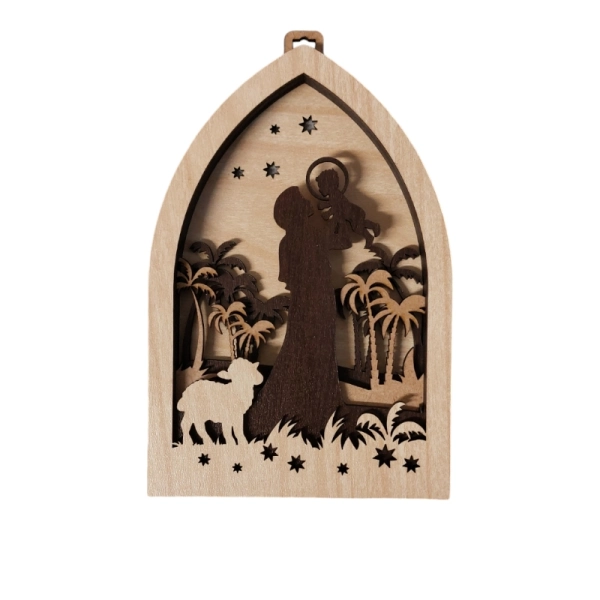 Drewniany witraż 5D N1 - 15cm