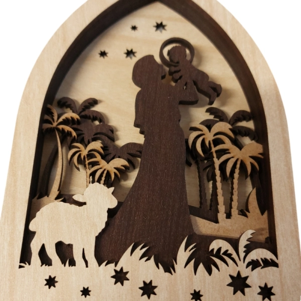 Drewniany witraż 5D N1 - 15cm