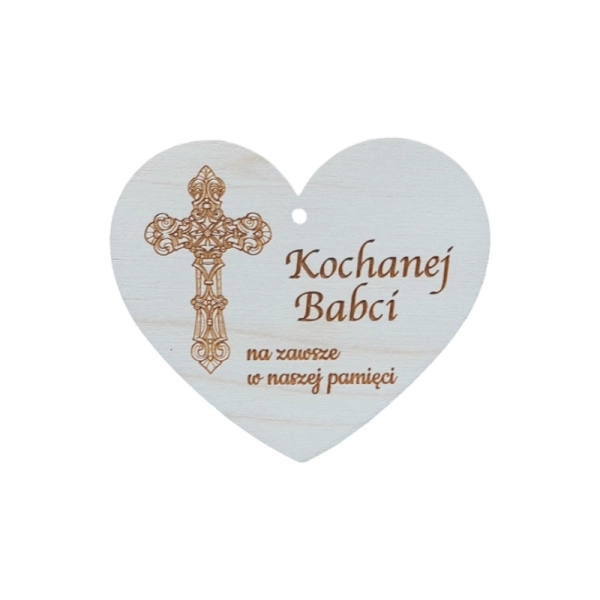 Drewniana zawieszka na znicz N13