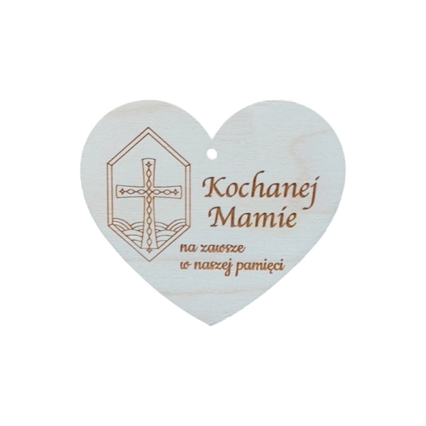 Drewniana zawieszka na znicz N15