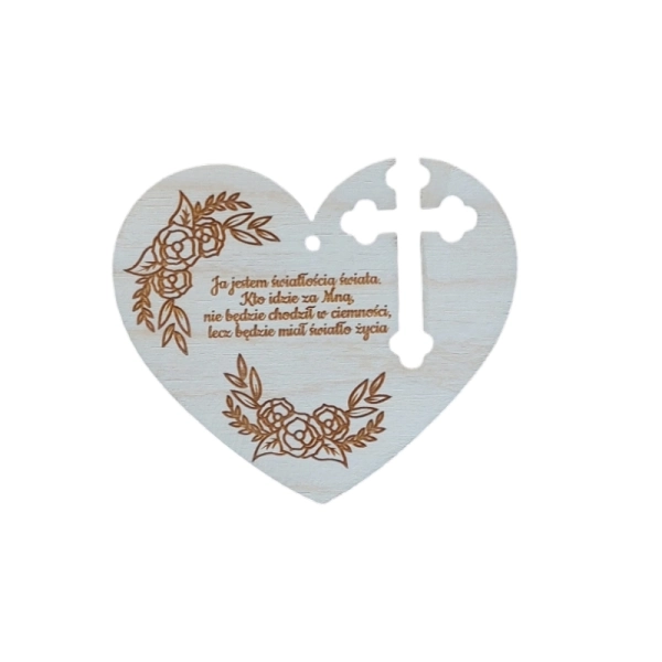 Drewniana zawieszka na znicz N17