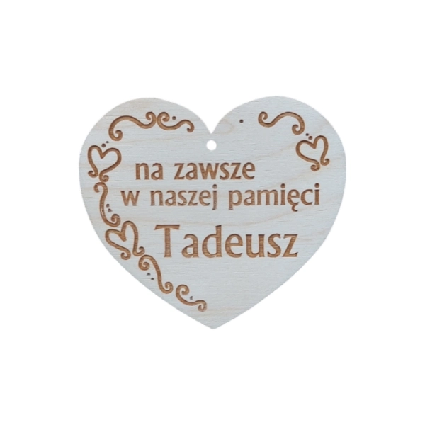 Drewniana zawieszka na znicz N2