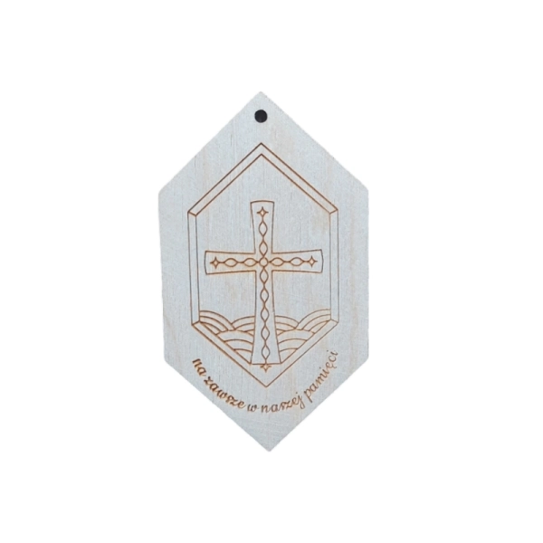 Drewniana zawieszka na znicz N3