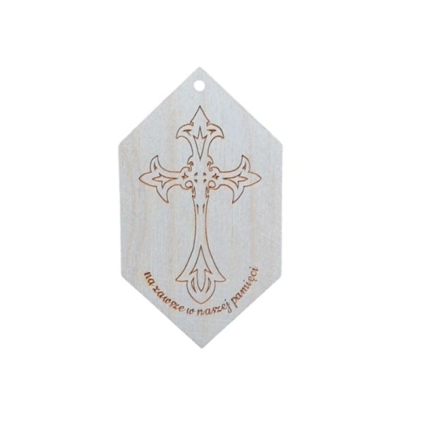 Drewniana zawieszka na znicz N6