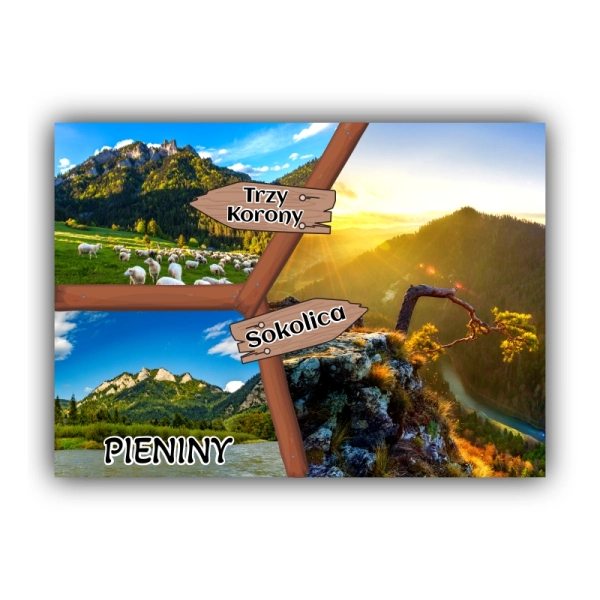 magnes prosty z drogowskazem magnes drogowskaz magnes z gór pamiątka z gór