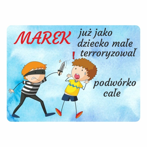 Magnes śmieszny z imieniem MAREK